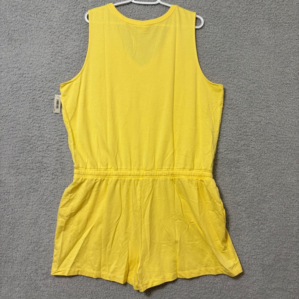 Casual Yellow Romper XXL Lightweight Lounge Summer Outfit V-Neck NWT - Picture 10 of 15
